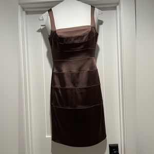 JAX brown satin dress